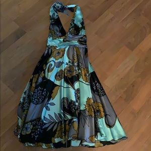 Lilly Ruben satin halter dress